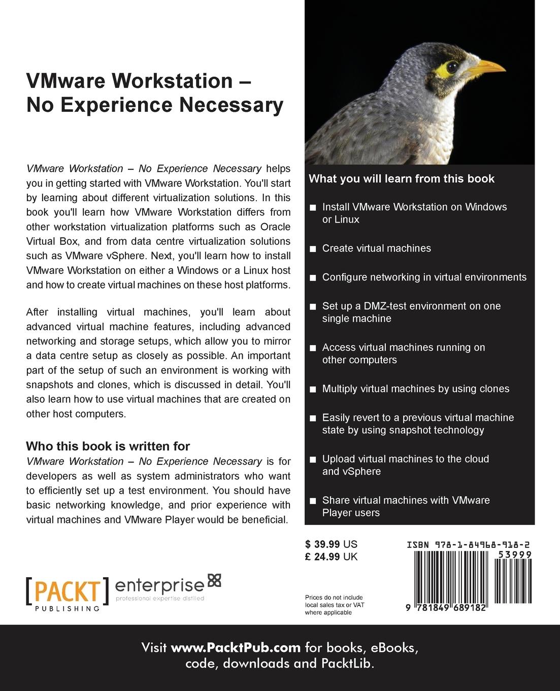 Rückseitencover Vmware Workstation