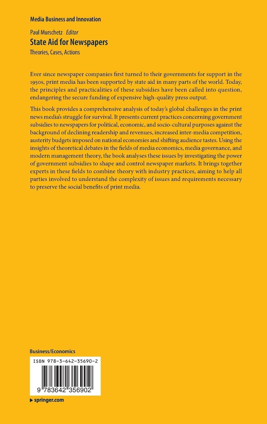 Rückseitencover State Aid for Newspapers