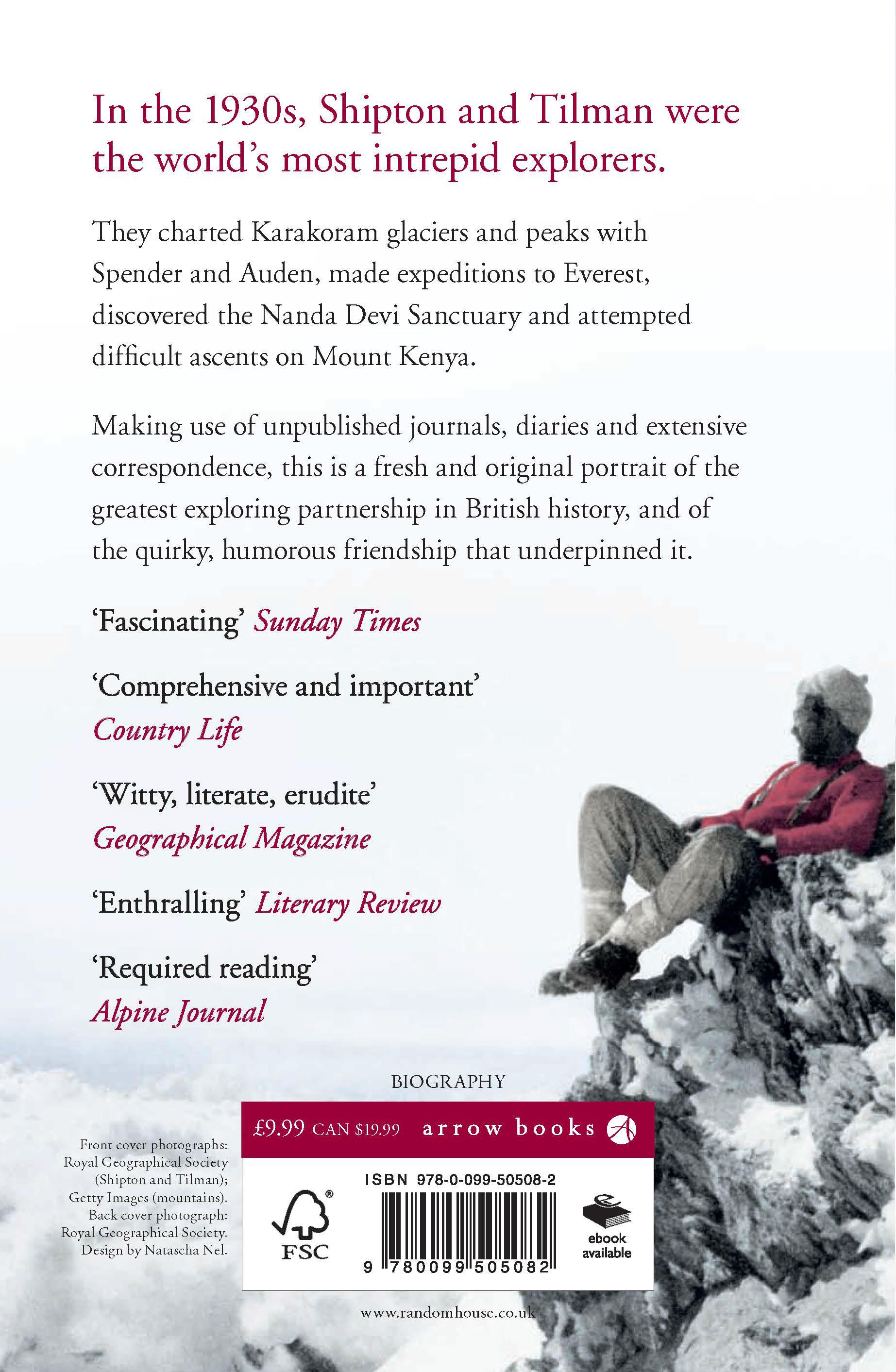 Rückseitencover Shipton and Tilman