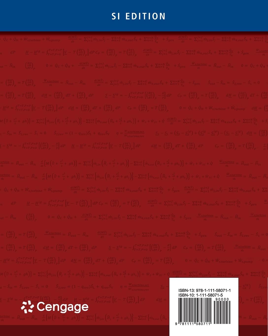 Rückseitencover Fundamentals of Chemical Engineering Thermodynamics, Si Edition