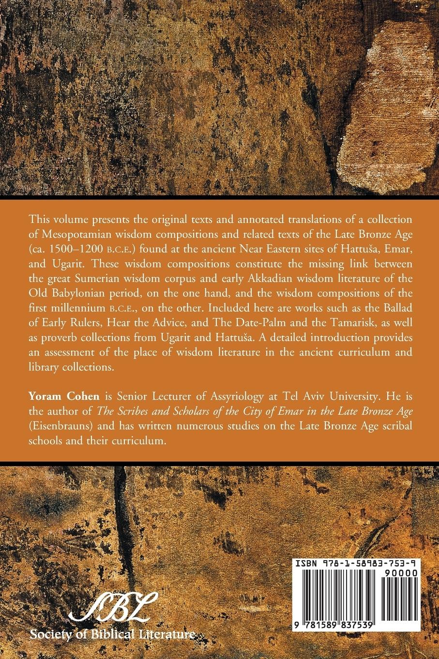 Rückseitencover Wisdom from the Late Bronze Age