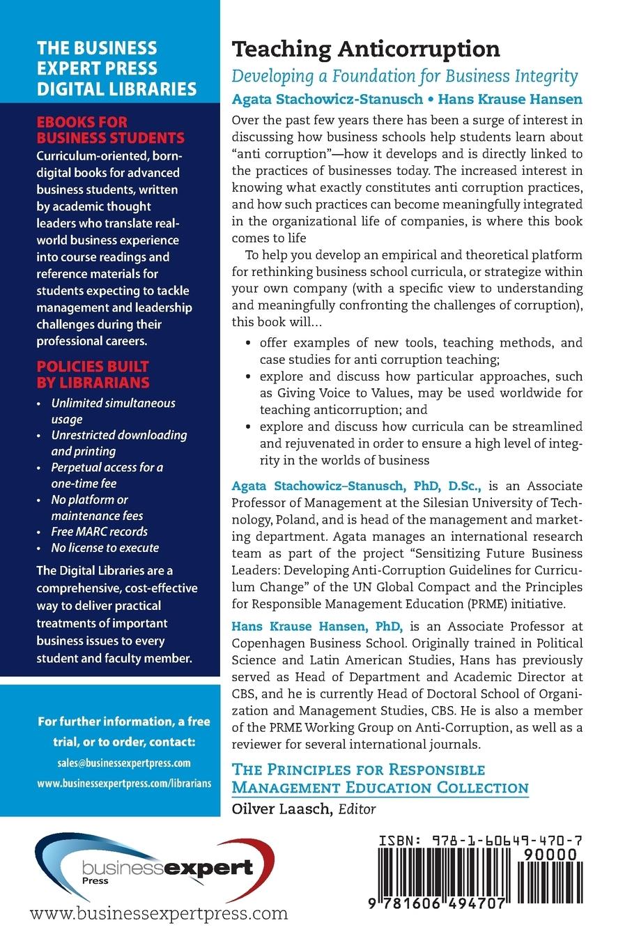 Rückseitencover Teaching Anticorruption