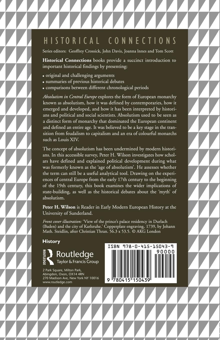 Rückseitencover Absolutism in Central Europe