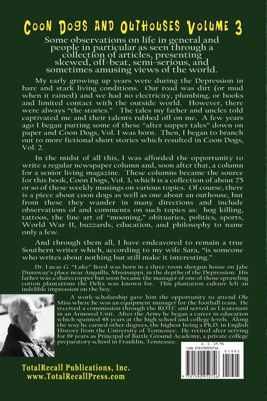 Rückseitencover Coon Dogs and Outhouses Volume 3 Tales from Tennessee