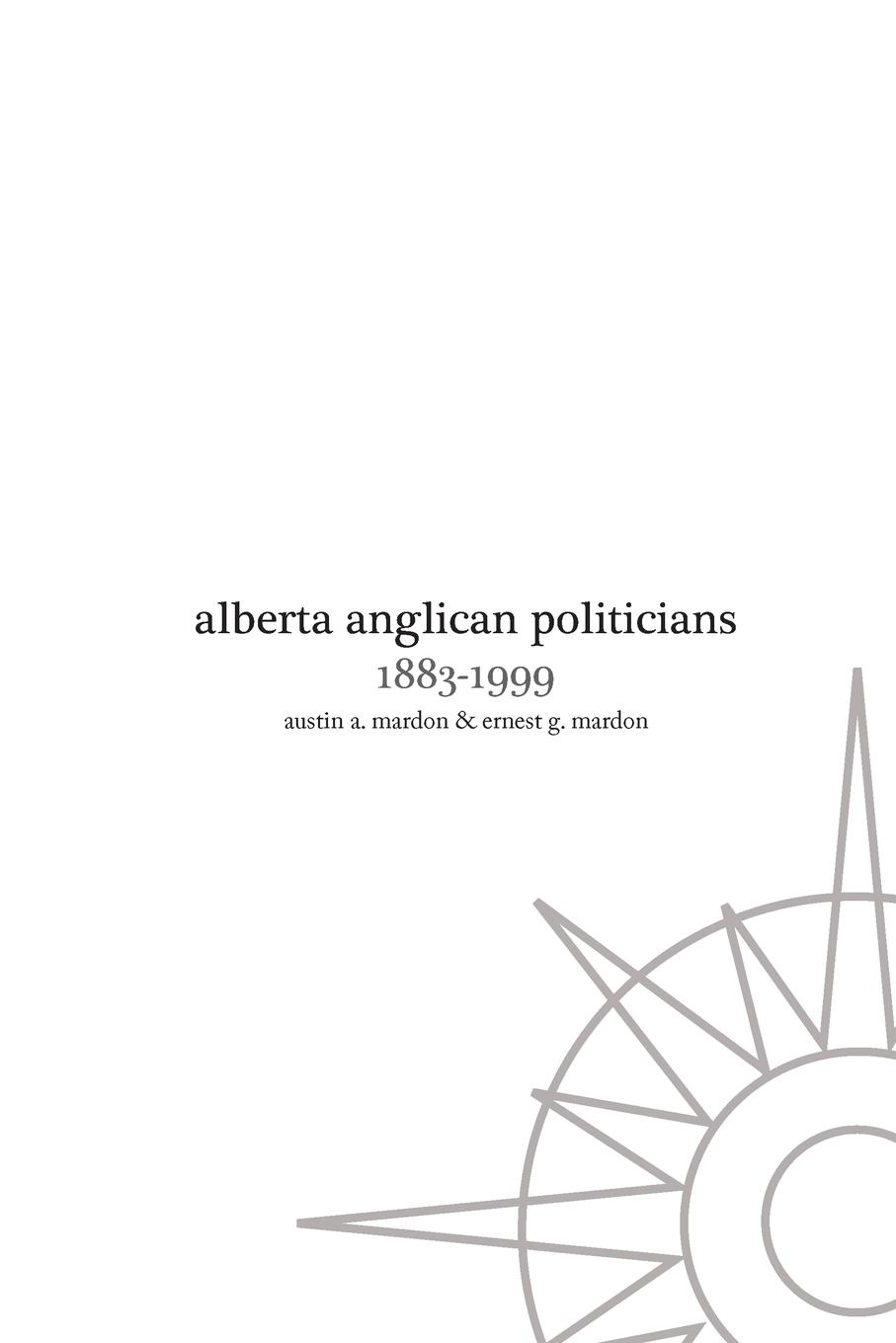 Vorderes Coverbild Alberta Anglican Politicians
