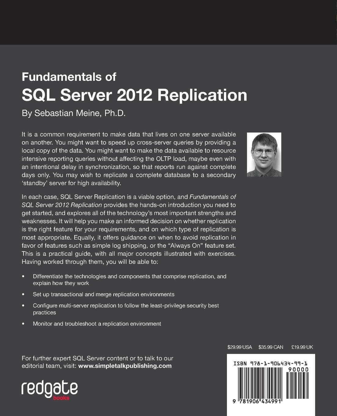 Rückseitencover Fundamentals of SQL Server 2012 Replication
