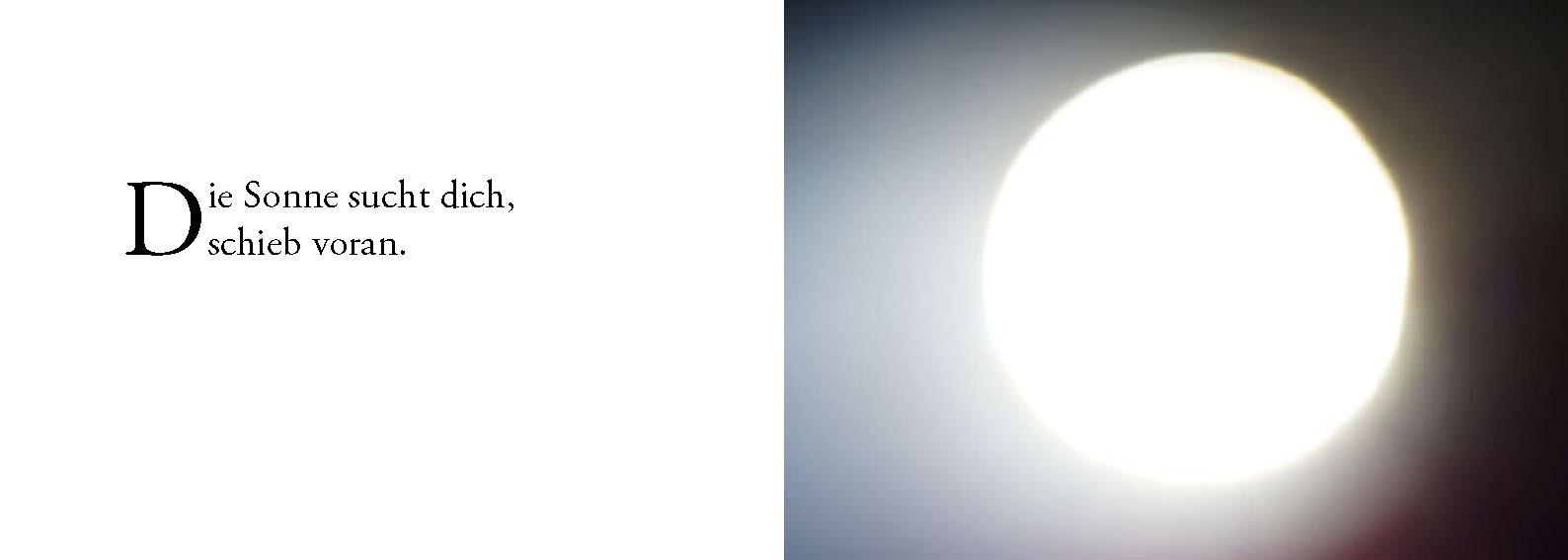 Beispielinhalt (Bild) Die Sonne sucht dich - Das Foto-Meditationsbuch für eine gute Schwangerschaft und Geburt