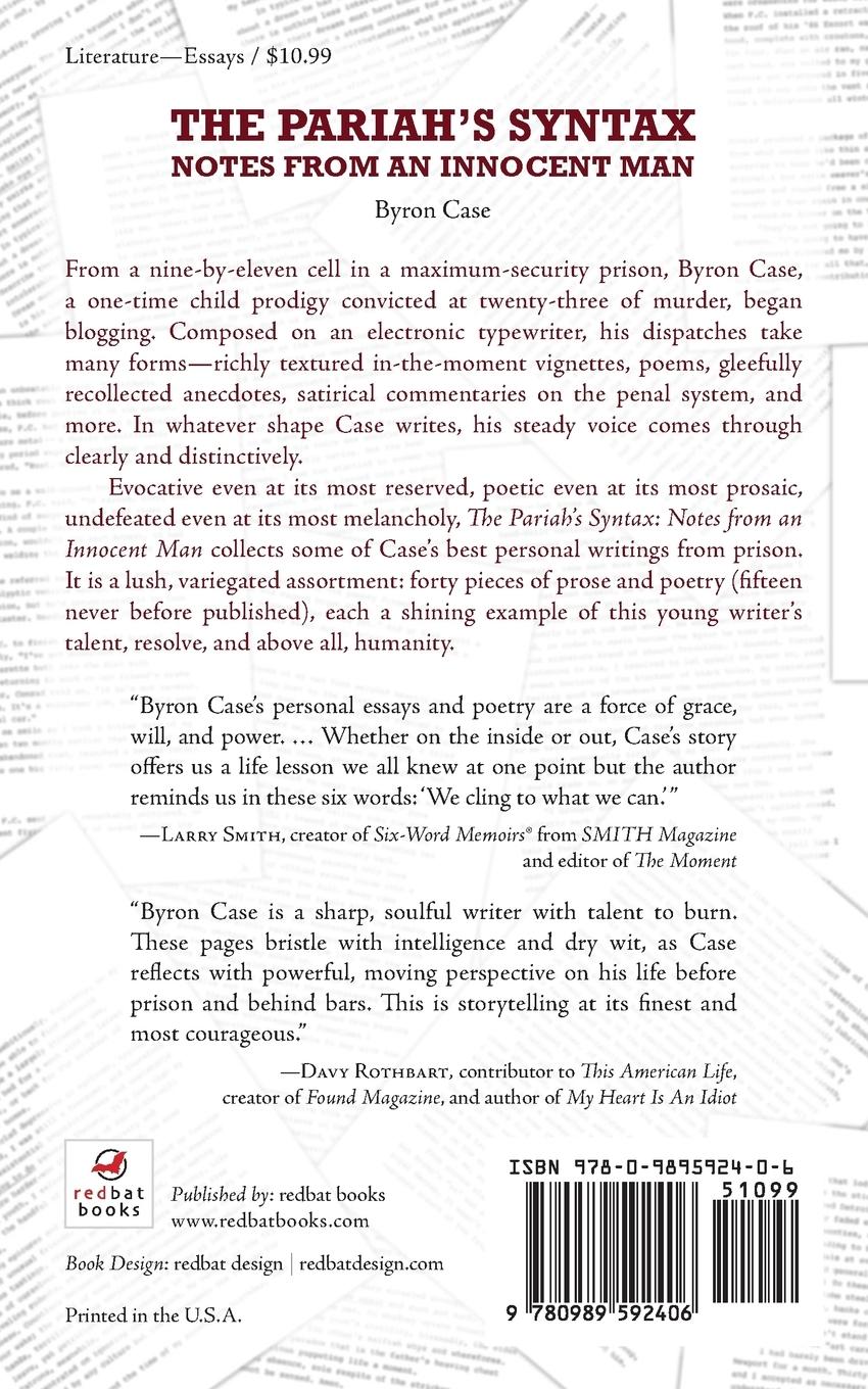 Rückseitencover The Pariah's Syntax