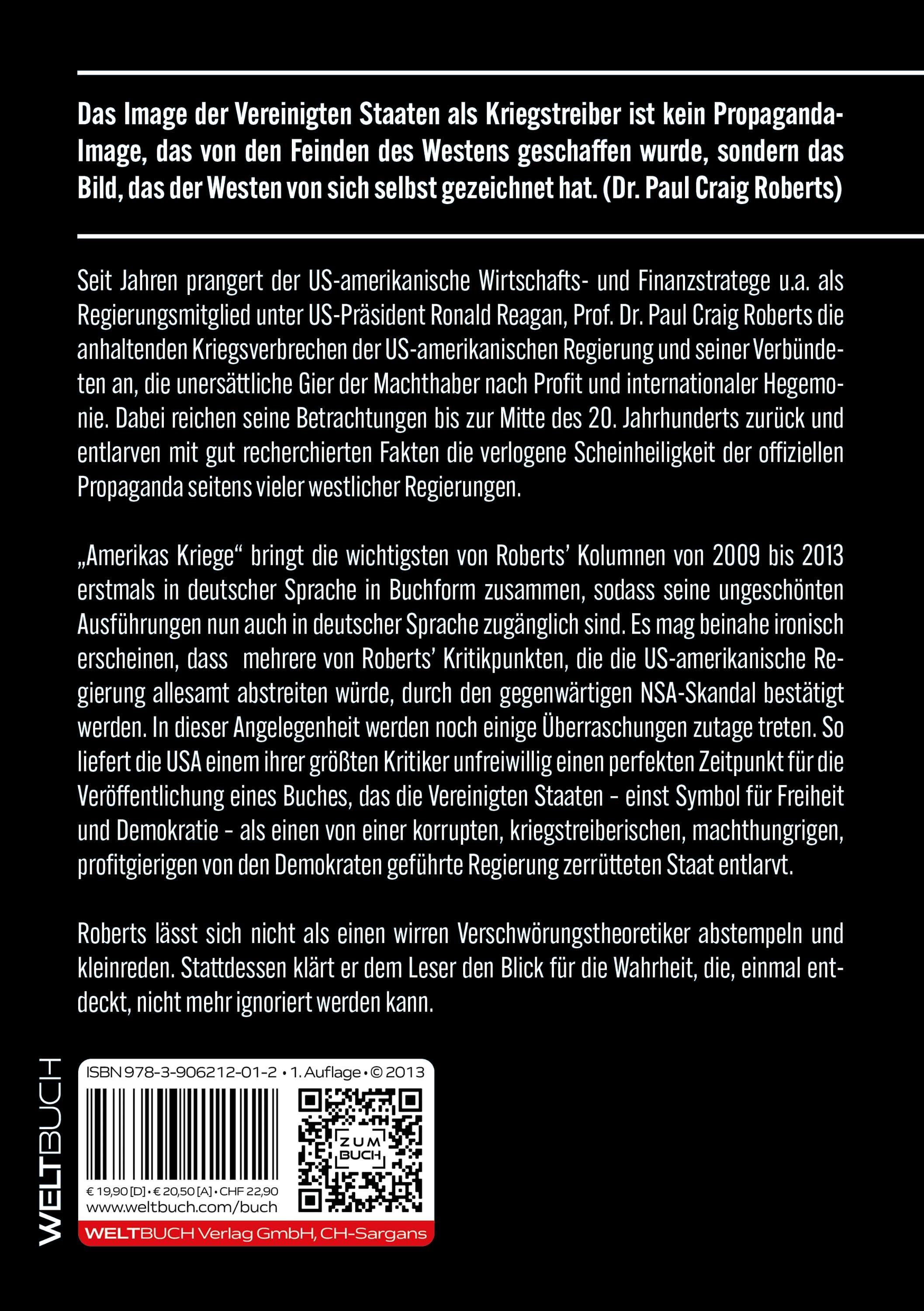 Rückseitencover AMERIKAS KRIEGE(R)