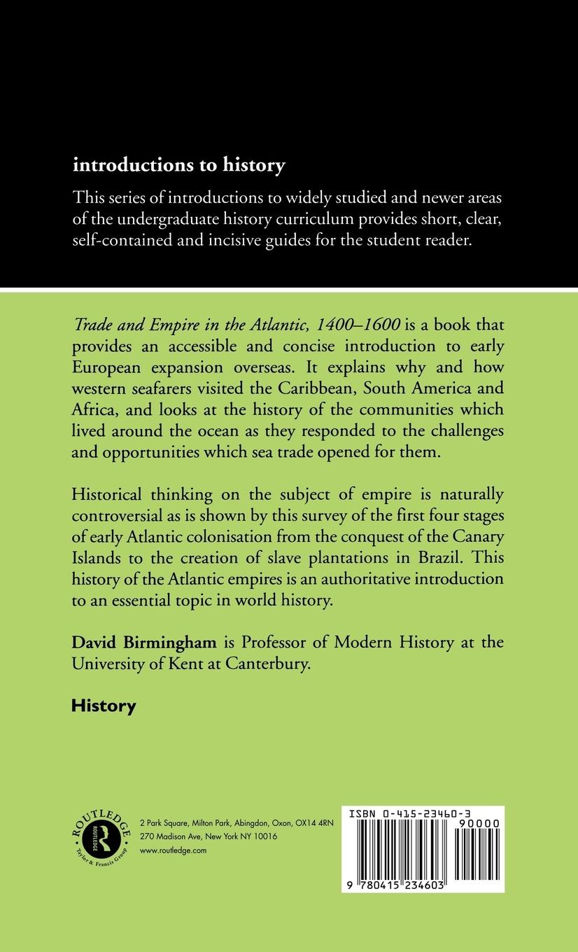 Rückseitencover Trade and Empire in the Atlantic 1400-1600