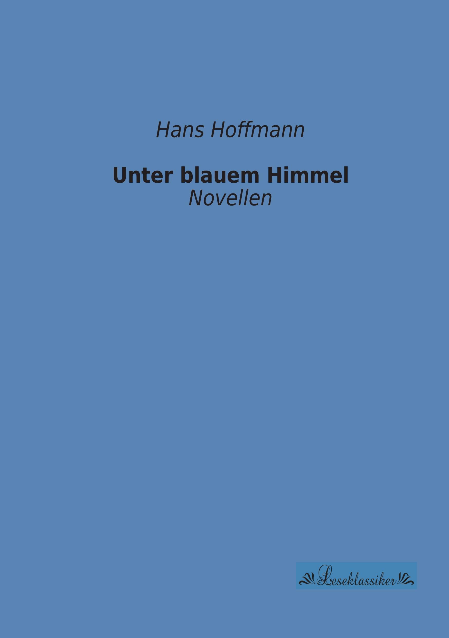 Vorderes Coverbild Unter blauem Himmel