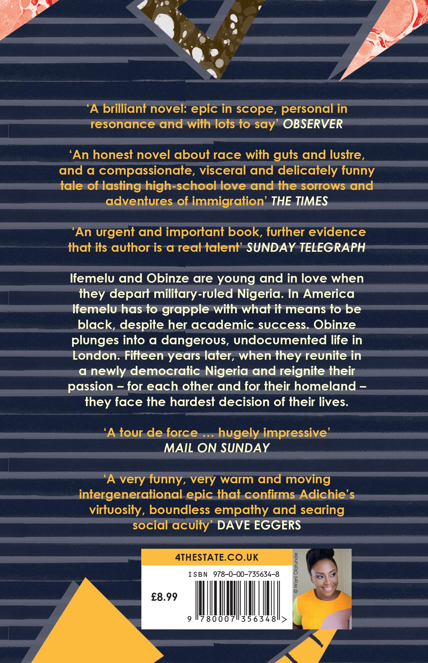 Rückseitencover Americanah