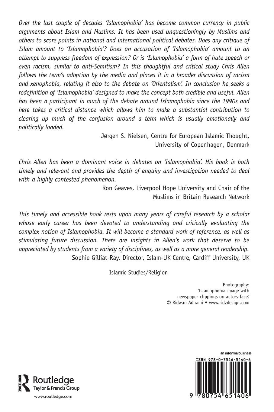 Rückseitencover Islamophobia