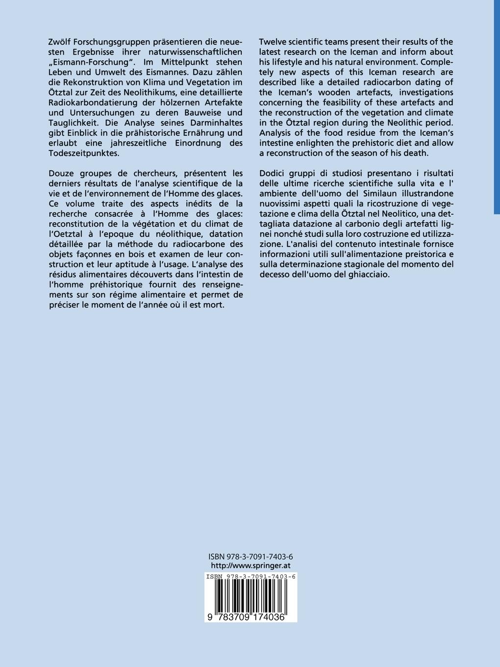 Rückseitencover The Iceman and his Natural Environment