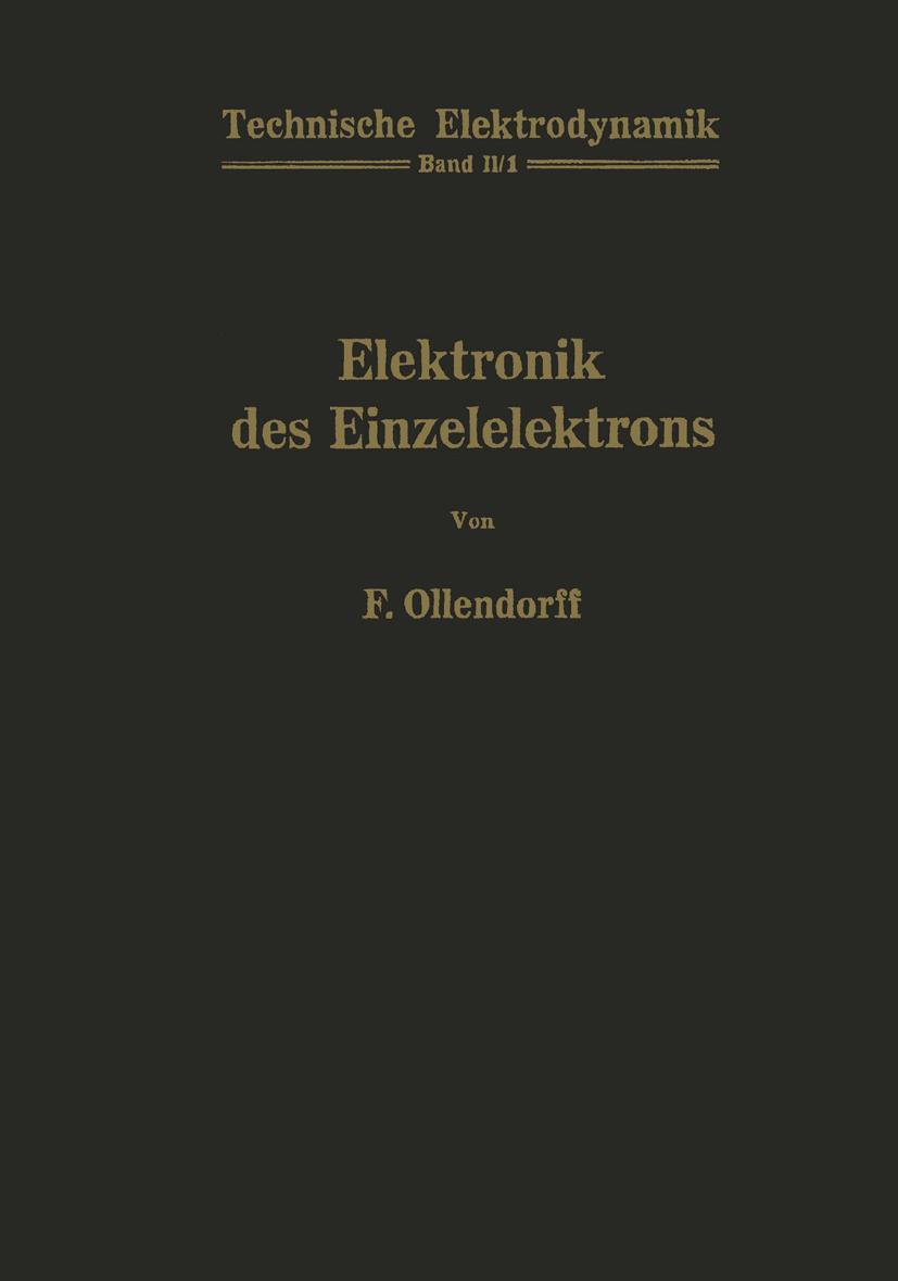 Vorderes Coverbild Innere Elektronik Erster Teil Elektronik des Einzelelektrons