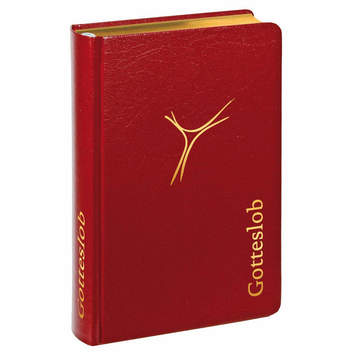 Vorderes Coverbild Gotteslob Premium-Ausgabe Leder weinrot