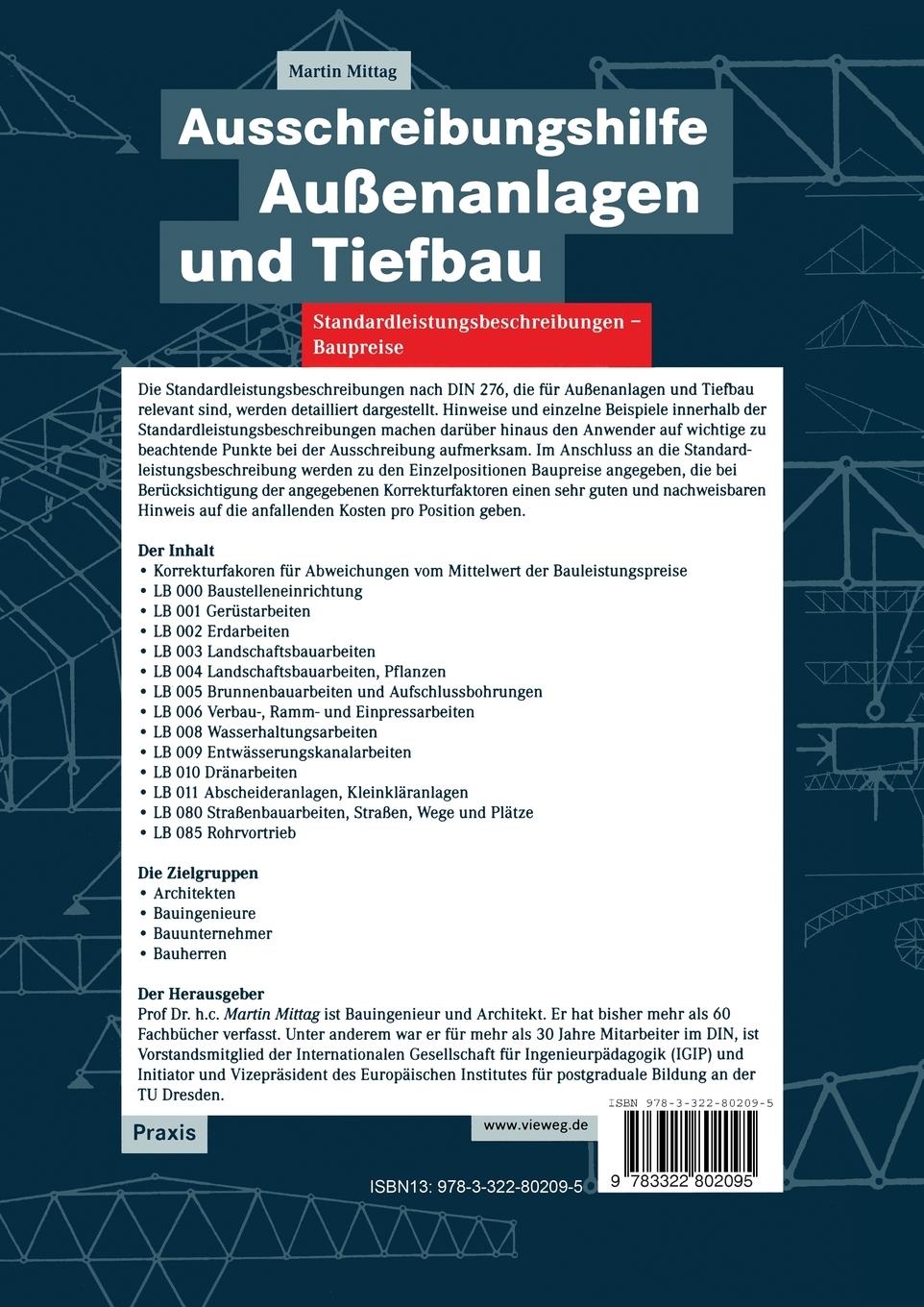 Rückseitencover Ausschreibungshilfe Außenanlagen und Tiefbau