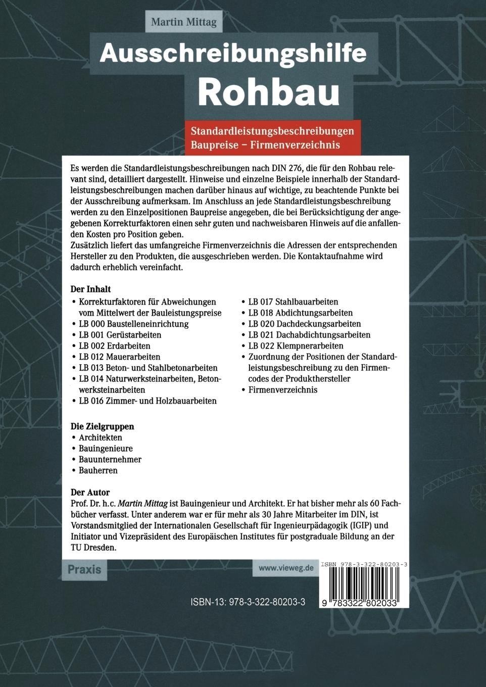 Rückseitencover Ausschreibungshilfe Rohbau