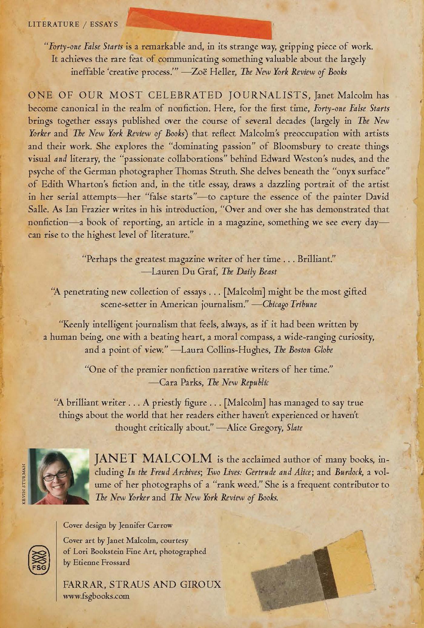 Rückseitencover Forty-one False Starts