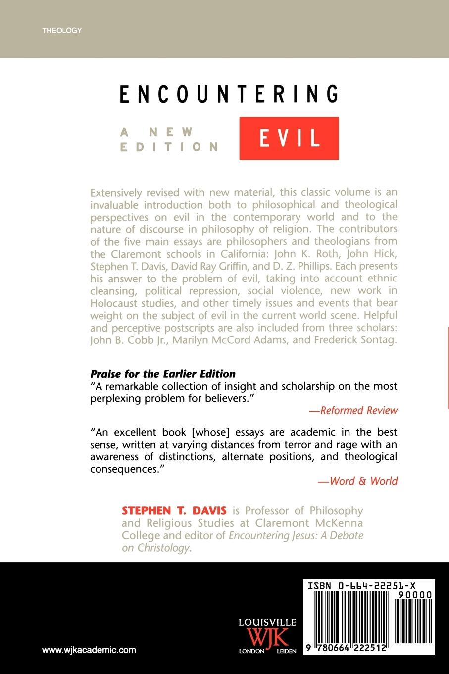 Rückseitencover Encountering Evil [New Ed]