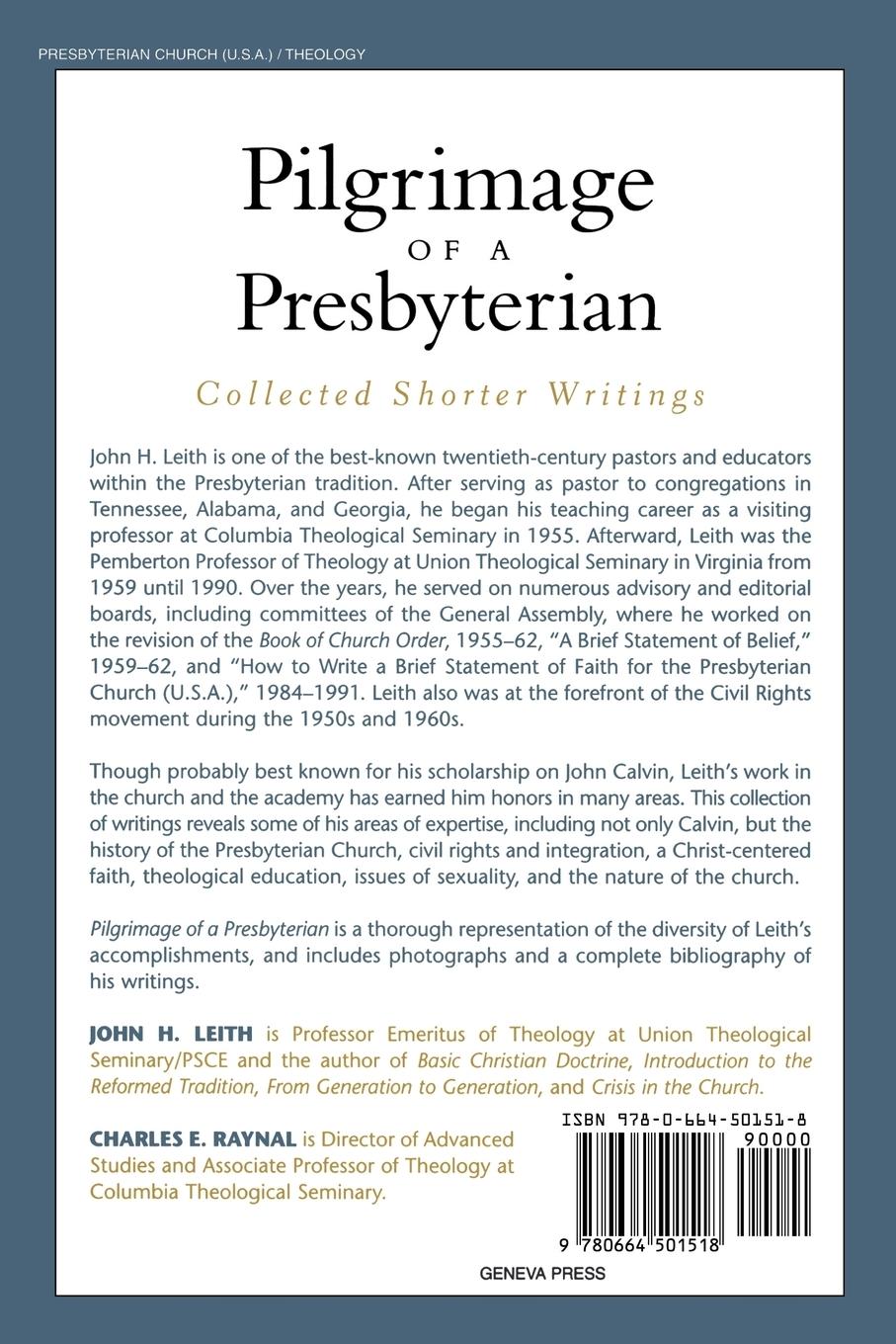 Rückseitencover Pilgrimage of a Presbyterian