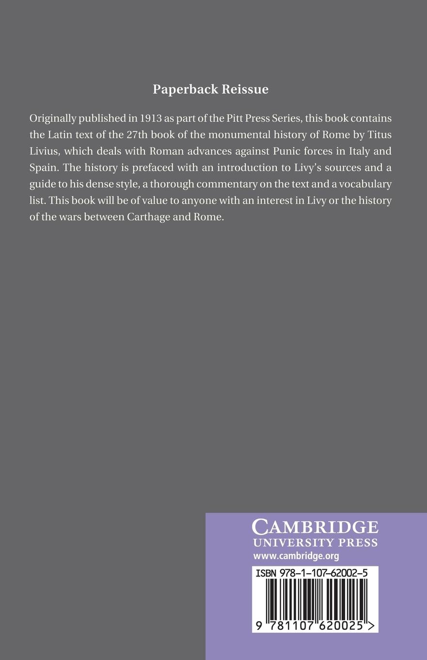 Rückseitencover Livy Book XXVII