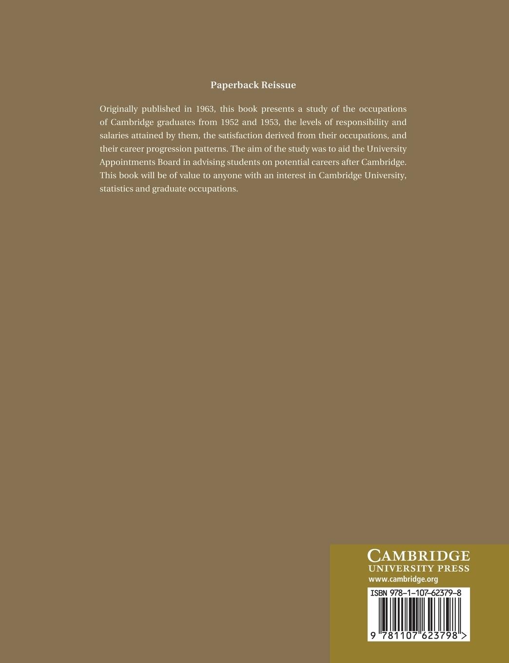 Rückseitencover The Employment of Cambridge Graduates