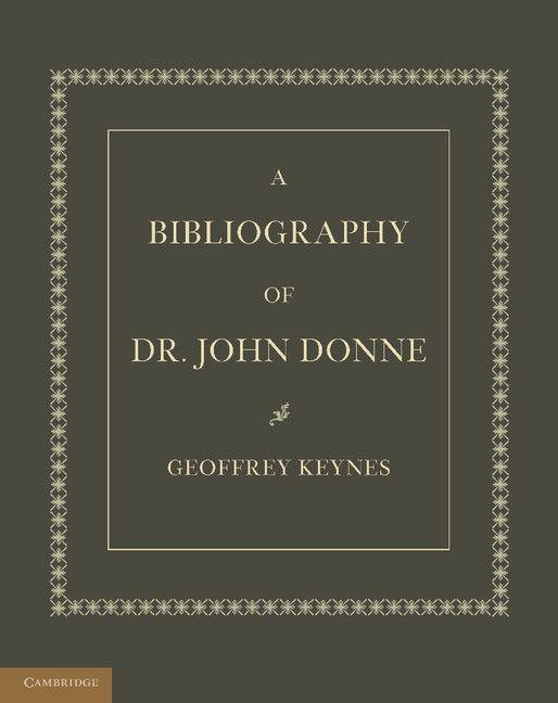 Vorderes Coverbild A Bibliography of Dr. John Donne
