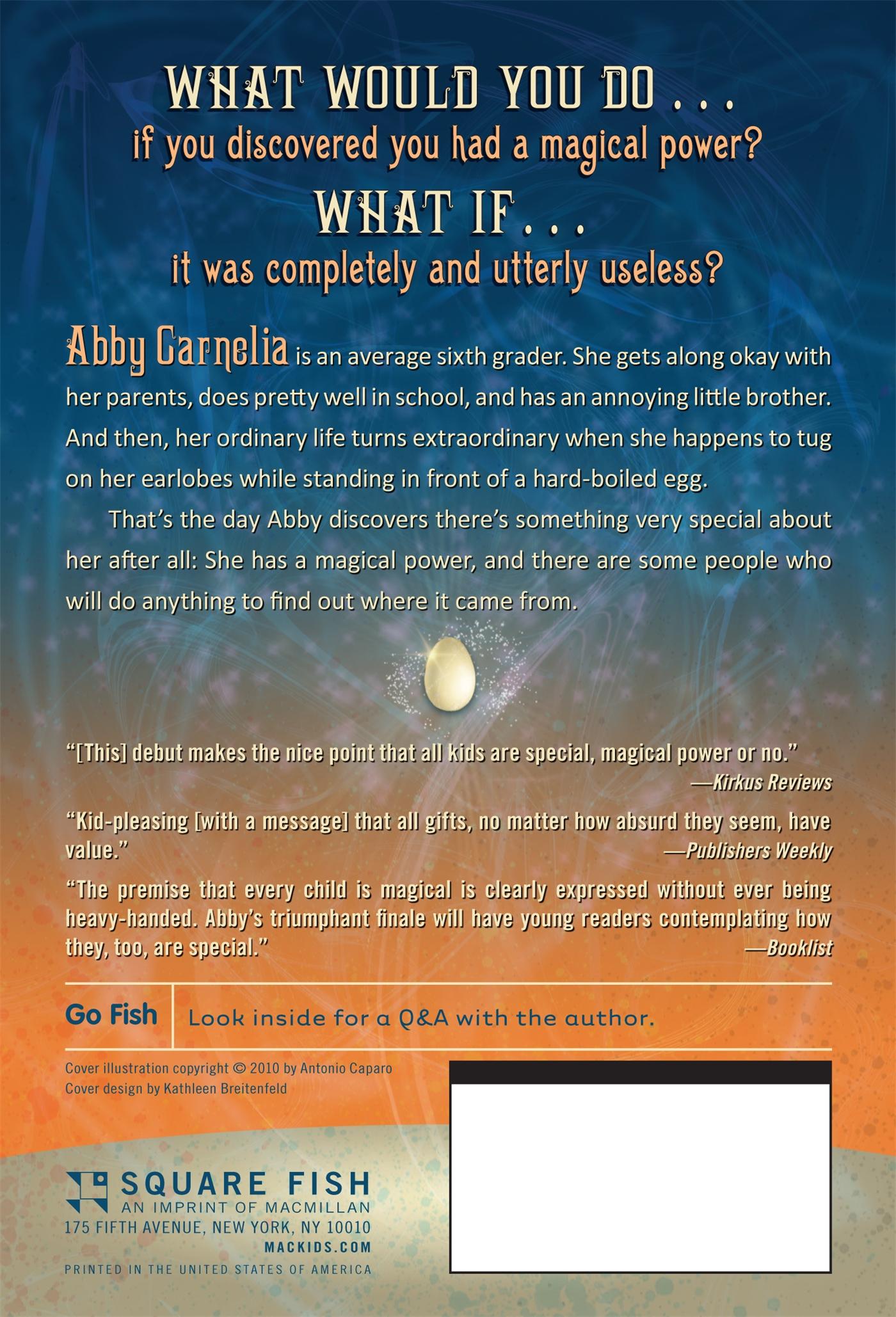 Rückseitencover Abby Carnelia's One and Only Magical Power