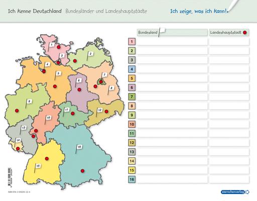 Rückseitencover Ich kenne Deutschland - Bundesländer und Landeshauptstädte