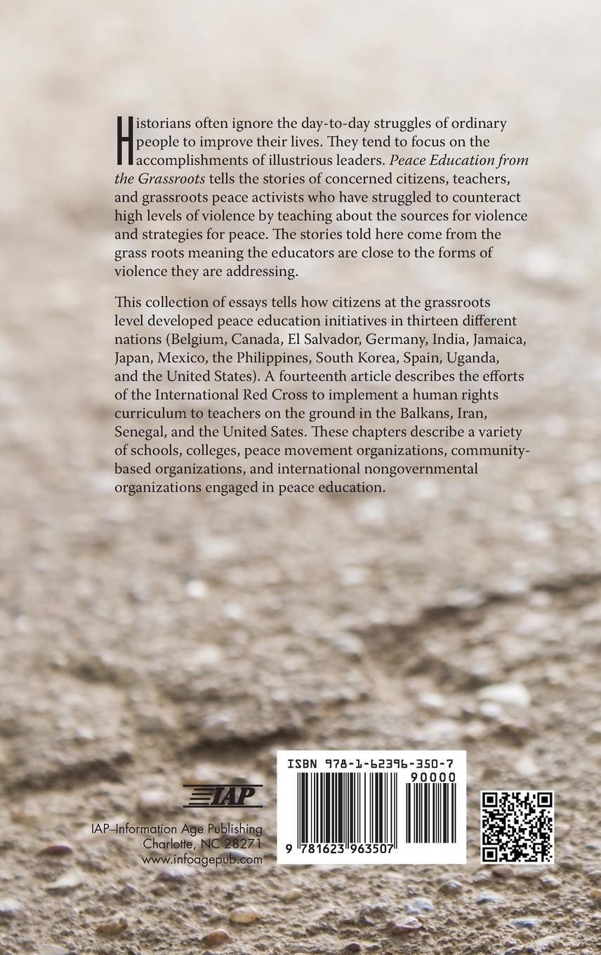 Rückseitencover Peace Education from the Grassroots (Hc)