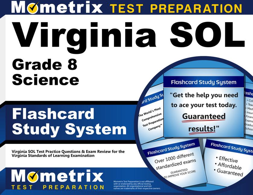 Vorderes Coverbild Virginia Sol Grade 8 Science Flashcard Study System