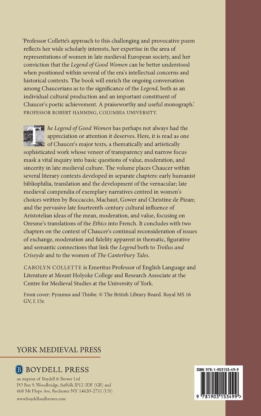 Rückseitencover Rethinking Chaucer's Legend of Good Women