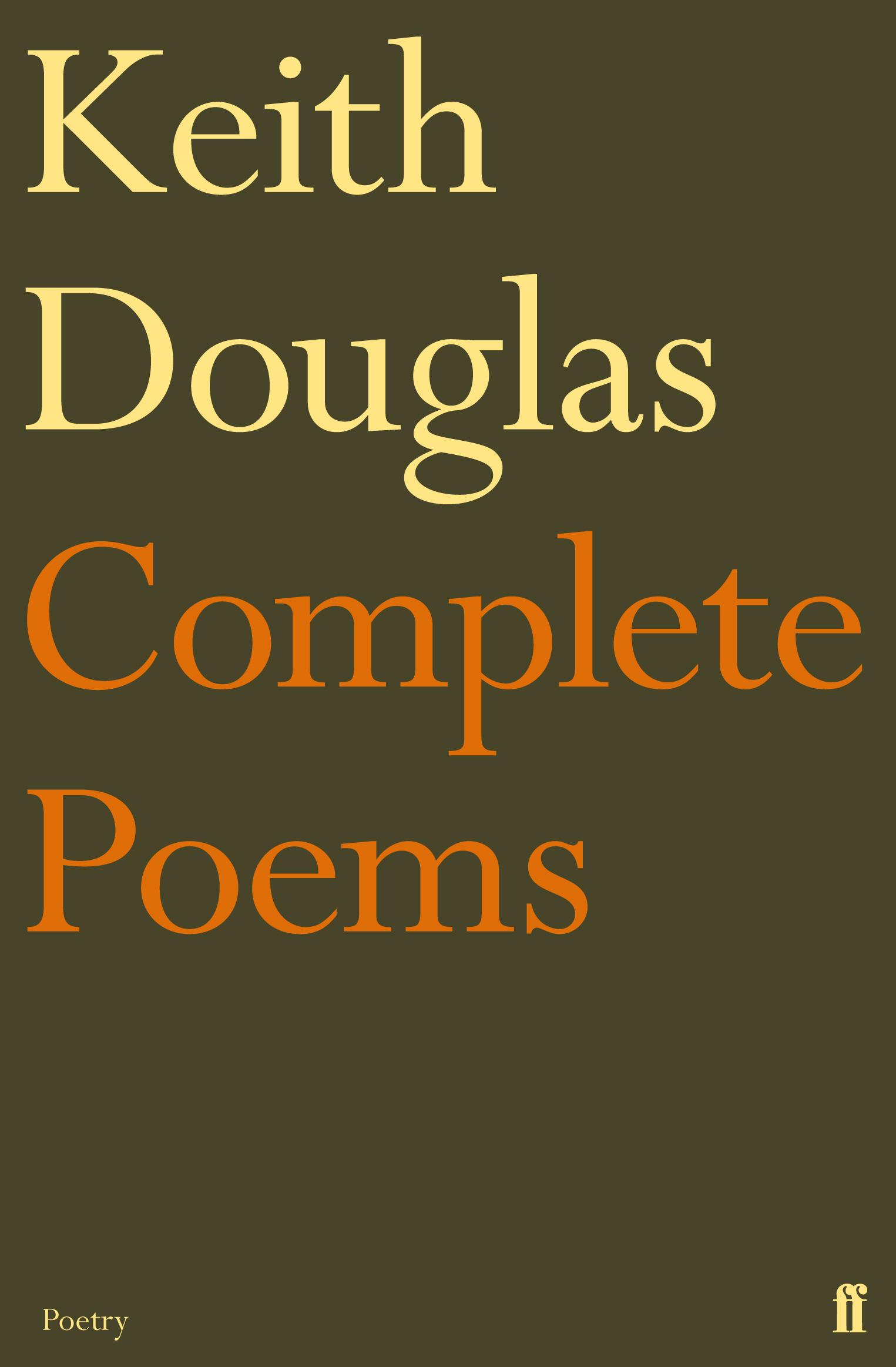 Vorderes Coverbild Keith Douglas: The Complete Poems