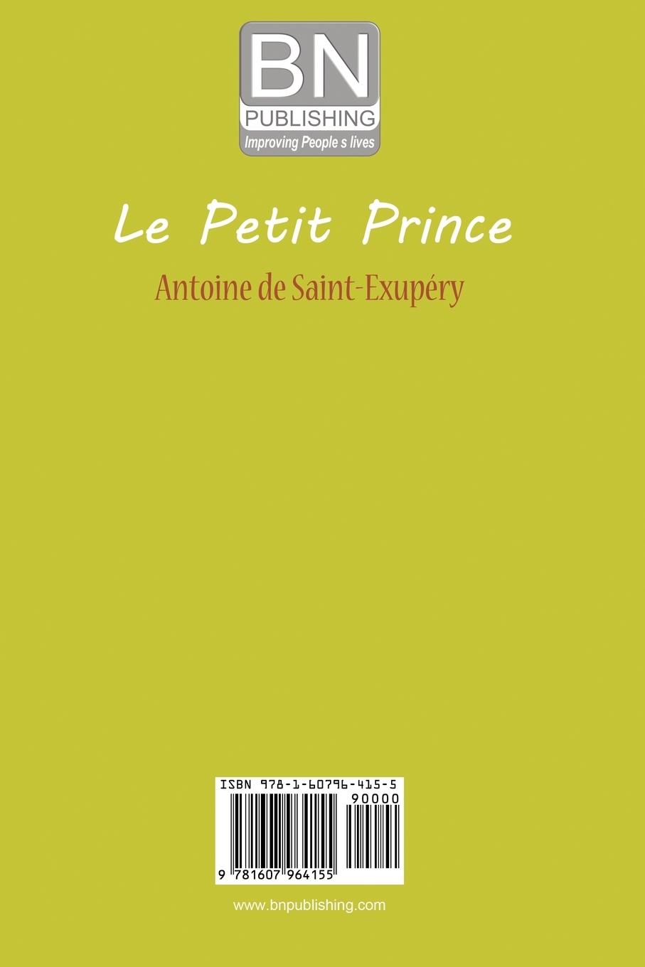 Rückseitencover Le Petit Prince
