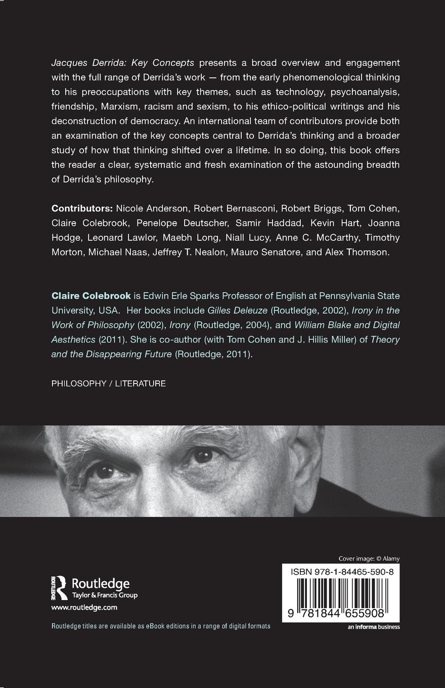 Rückseitencover Jacques Derrida