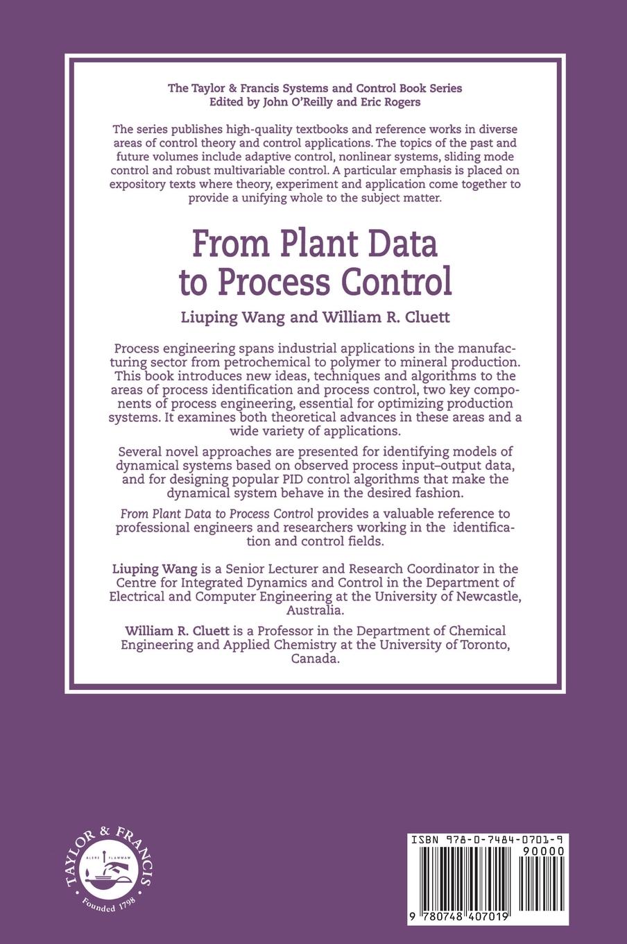 Rückseitencover From Plant Data to Process Control