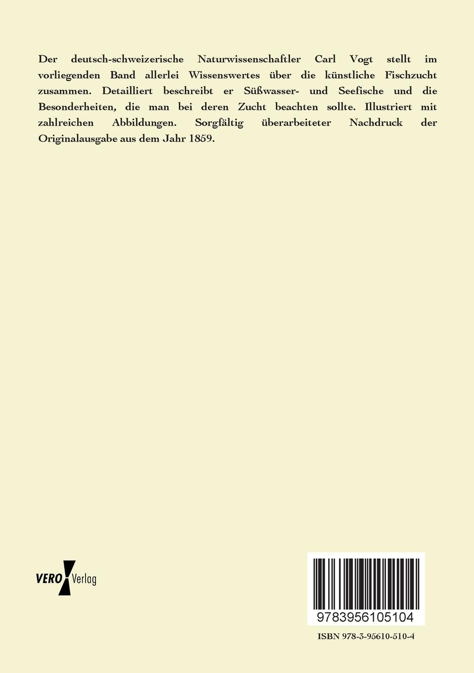 Rückseitencover Die künstliche Fischzucht