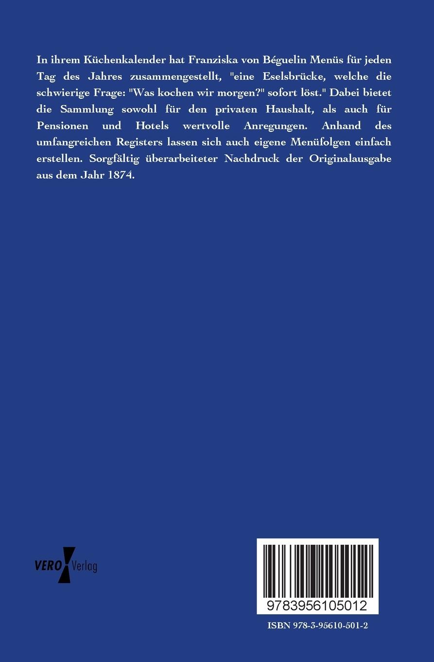 Rückseitencover Der Küchen-Kalender