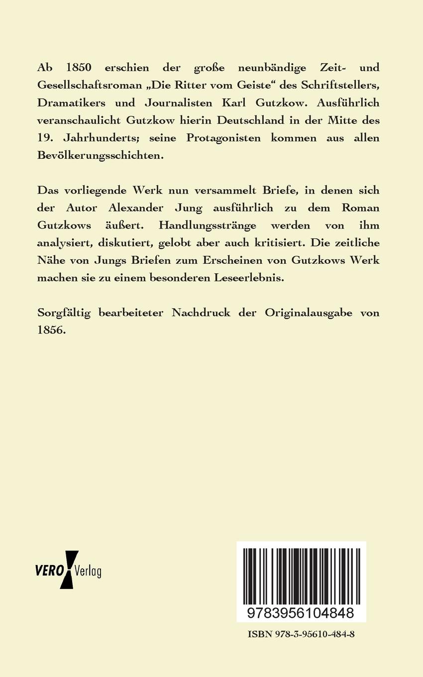 Rückseitencover Briefe über Gutzkow`s Ritter im Geiste