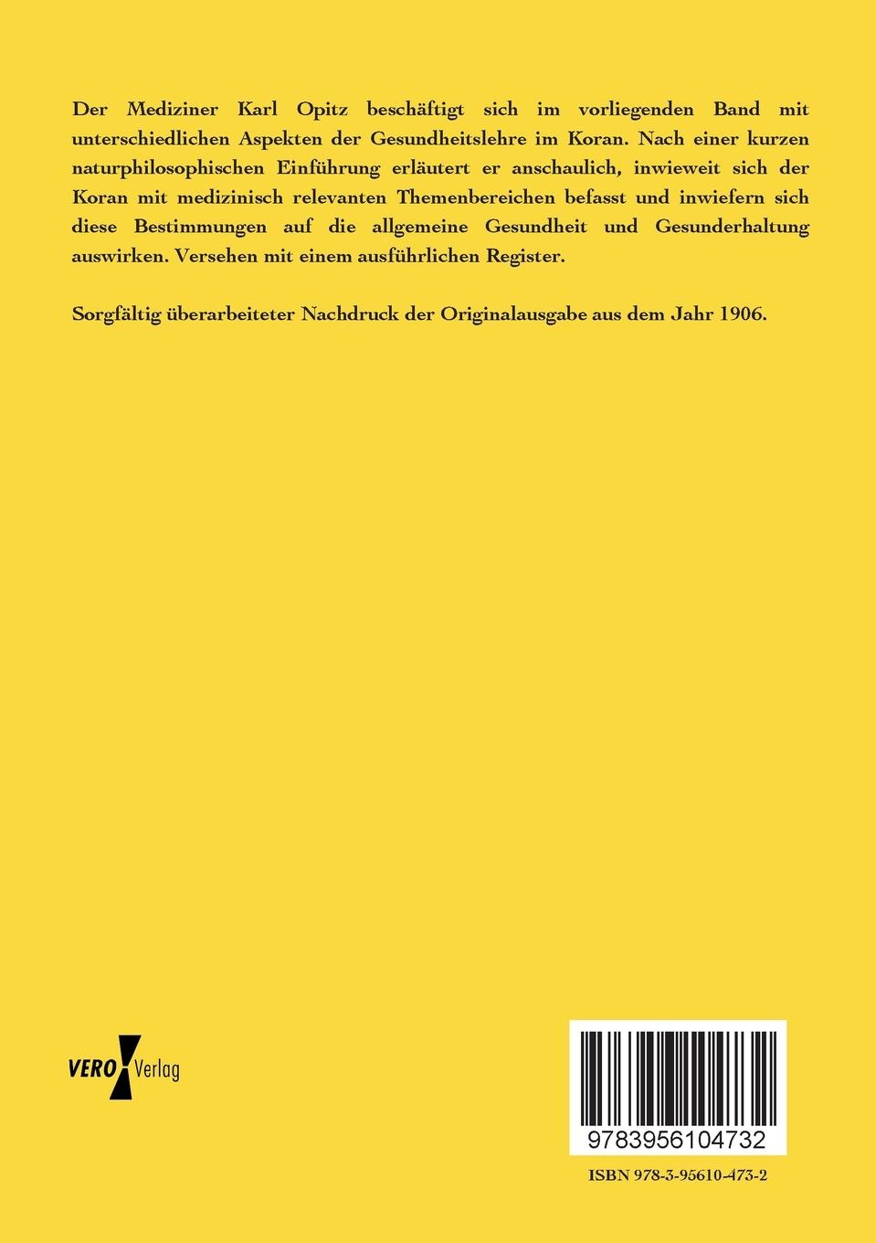 Rückseitencover Die Medizin im Koran