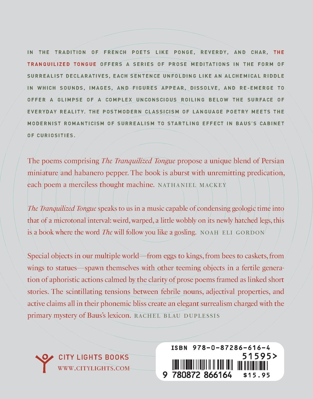 Rückseitencover The Tranquilized Tongue