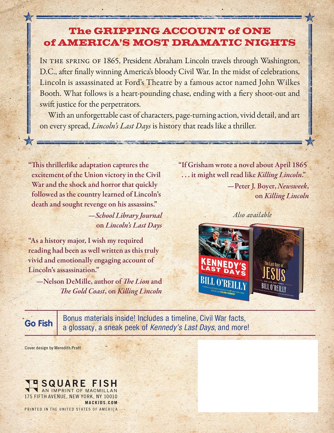 Rückseitencover Lincoln's Last Days