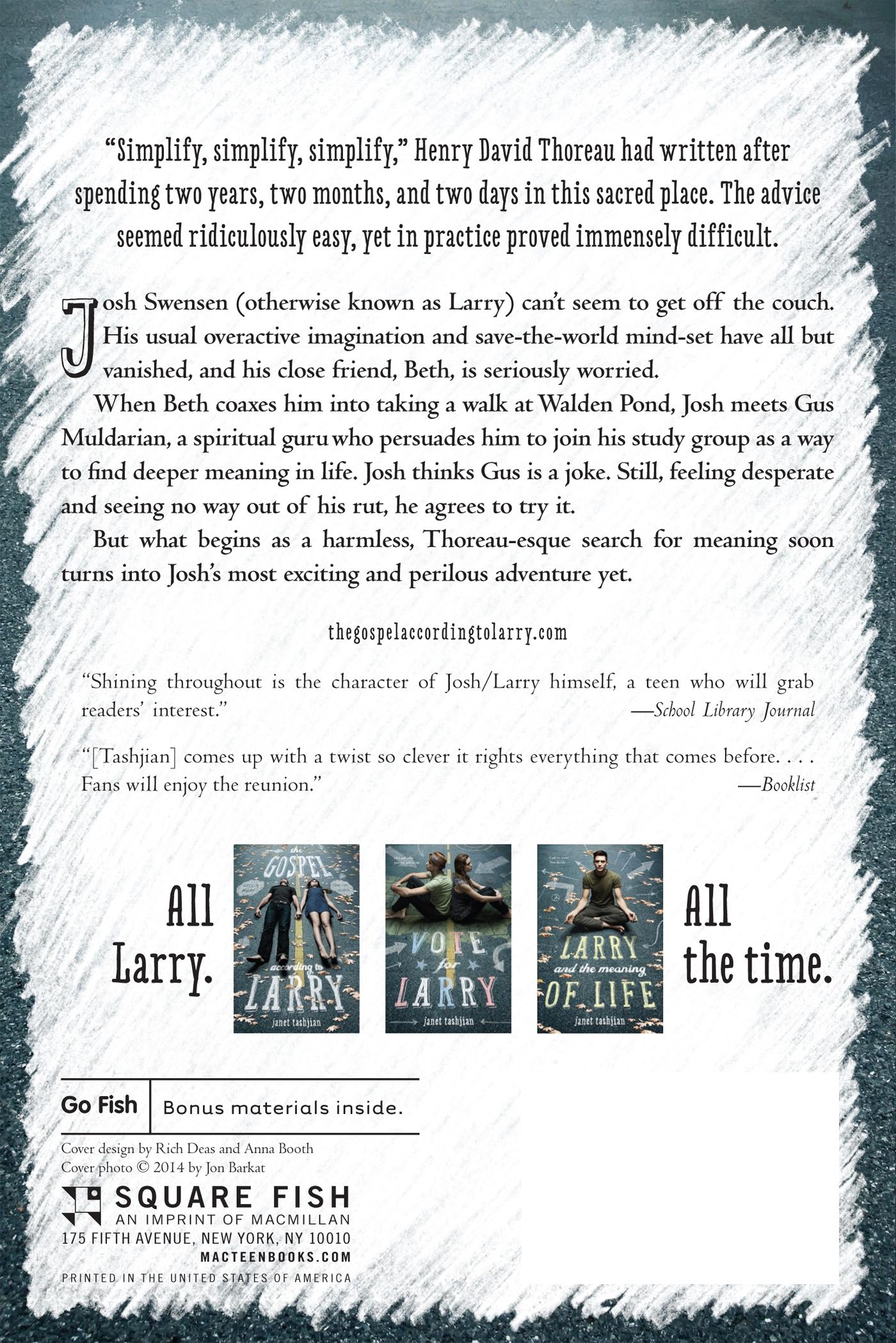 Rückseitencover Larry and the Meaning of Life