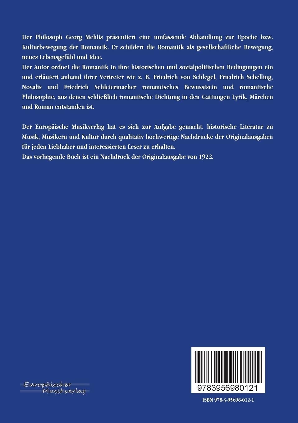 Rückseitencover Die deutsche Romantik