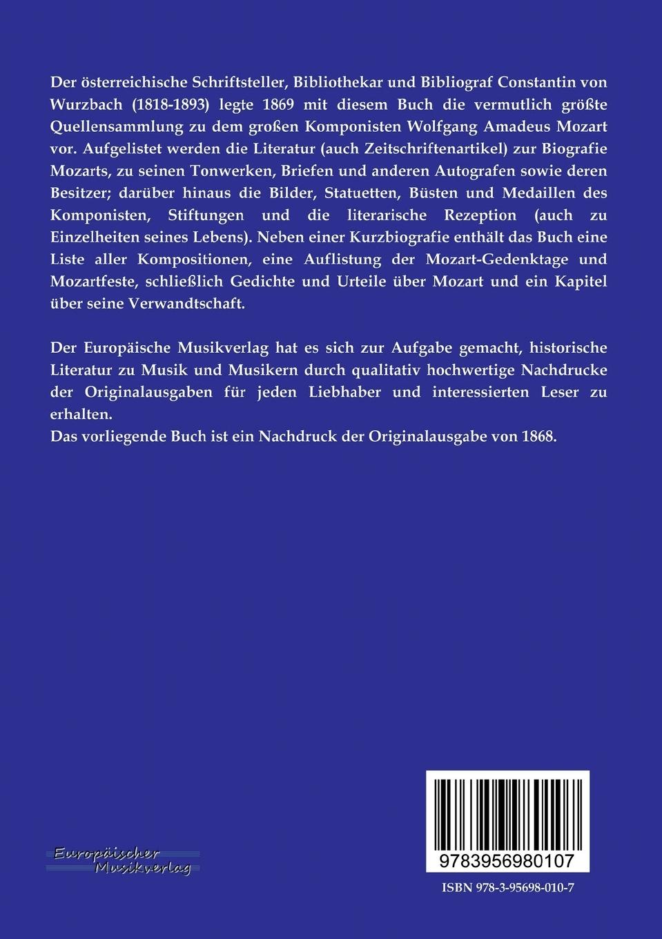 Rückseitencover Das Mozart-Buch