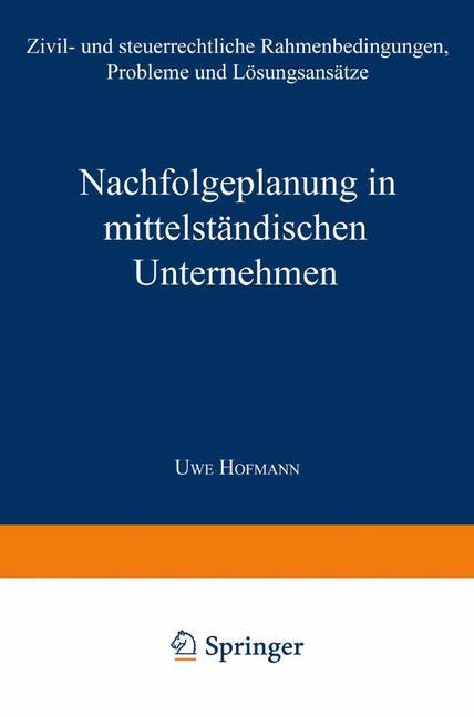 Vorderes Coverbild Nachfolgeplanung in mittelständischen Unternehmen