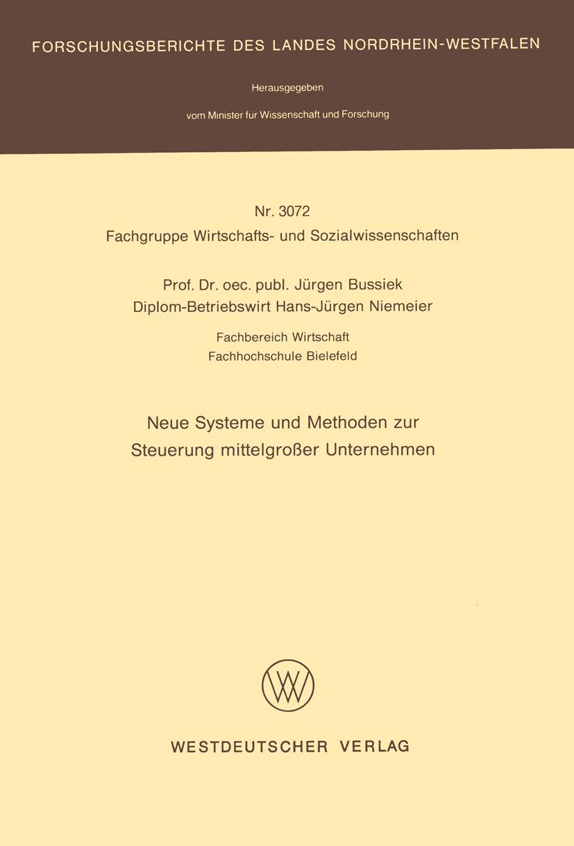 Vorderes Coverbild Neue Systeme und Methoden zur Steuerung mittelgroßer Unternehmen