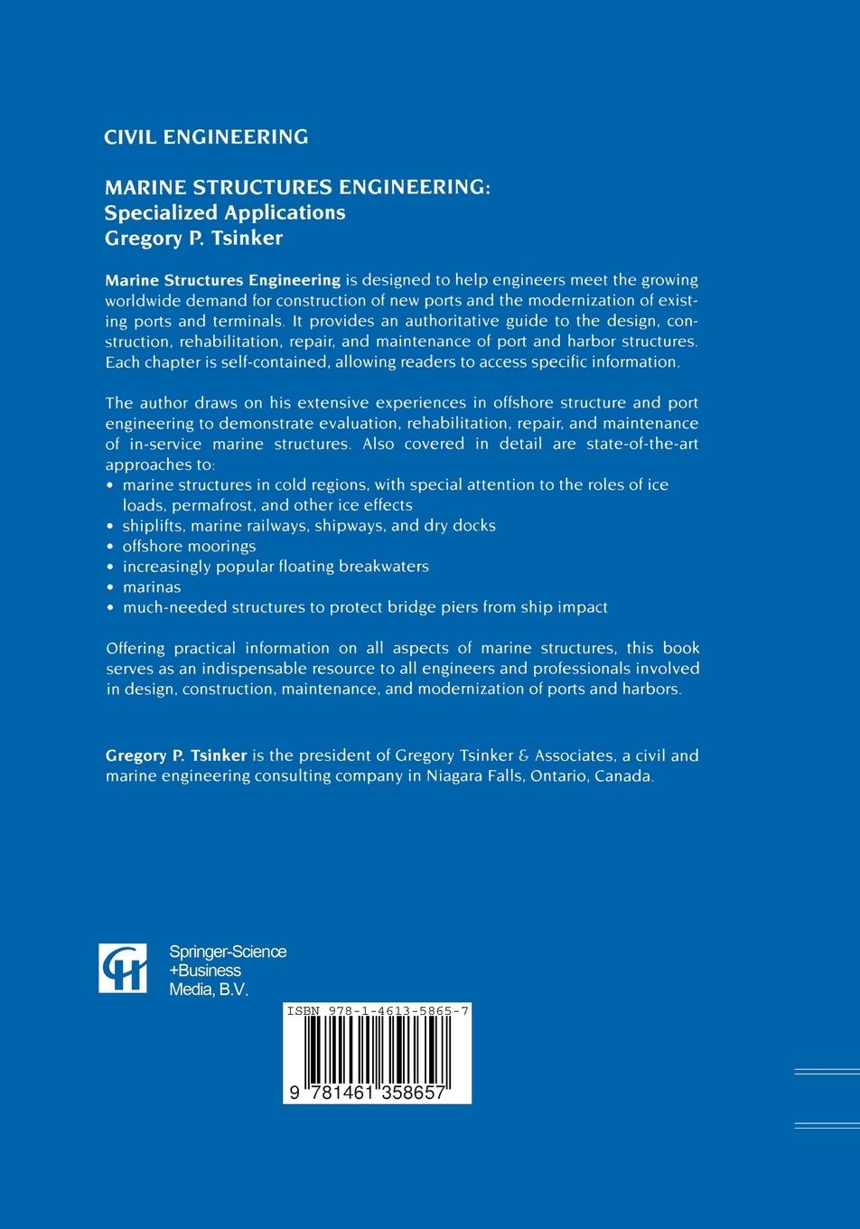 Rückseitencover Marine Structures Engineering: Specialized Applications