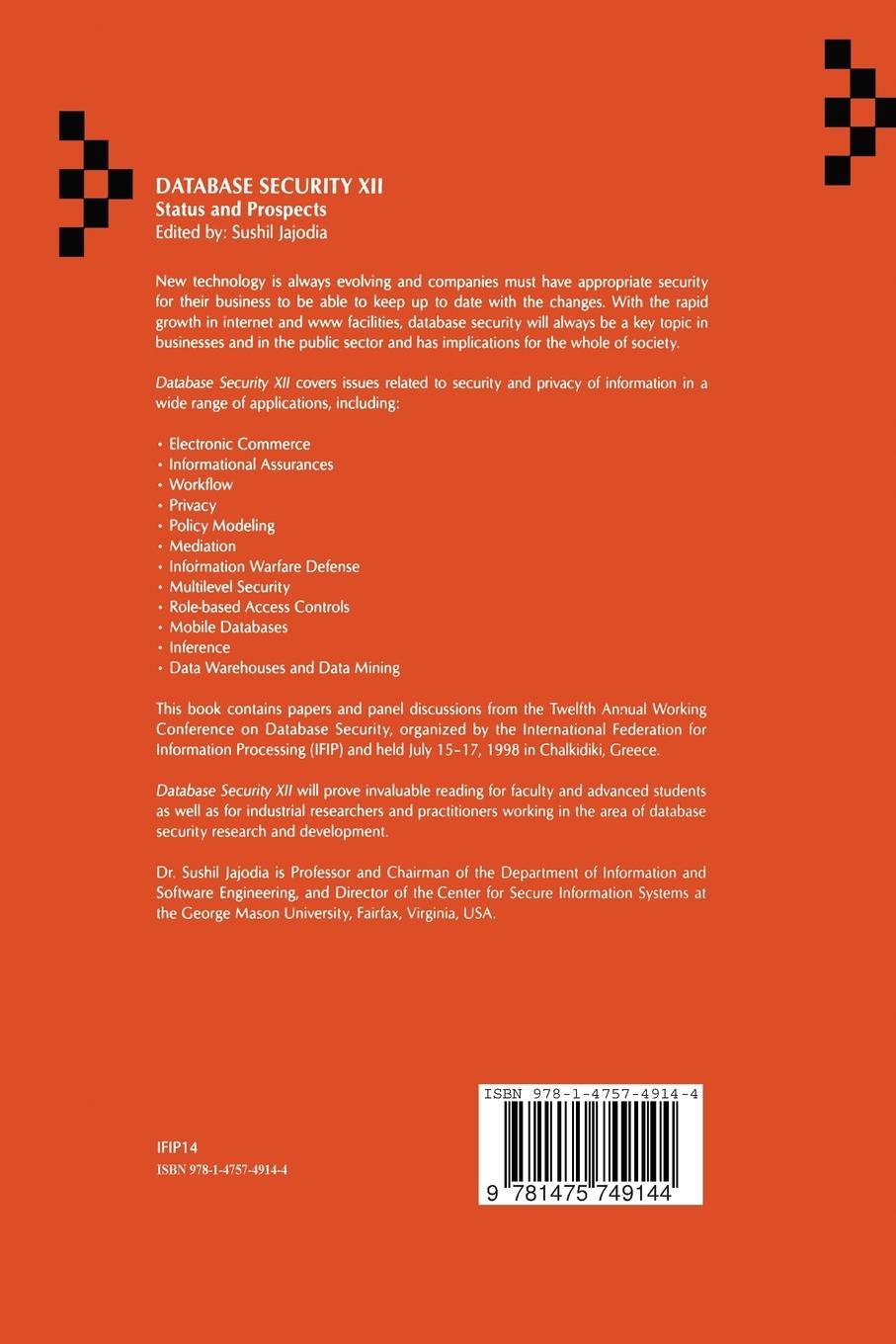 Rückseitencover Database Security XII